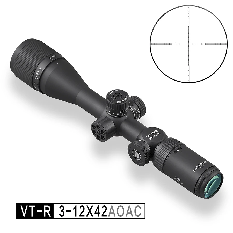 Discovery VT-R 3-12/4-16/6-24X42AOAC Cheap Tactical Scopes Green Red Illuminated Riflescope Super Thin-wall Large Field Of View