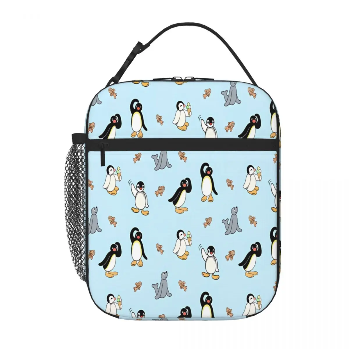 Bestselling Noot Pingu And Friends Picnic Style Reusable Lunch Bag Outdoor Barbecue Lunch Carrier