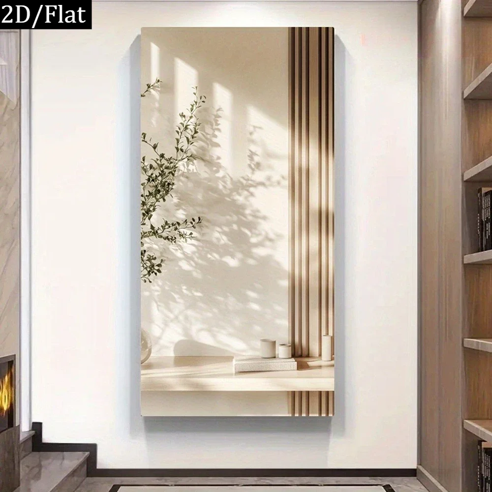 Frameless Canvas Painting2D Flat Modern Abstract Soft Light Canvas Wall Art Frameless Minimalist Botanical Aesthetics Canvas Pri