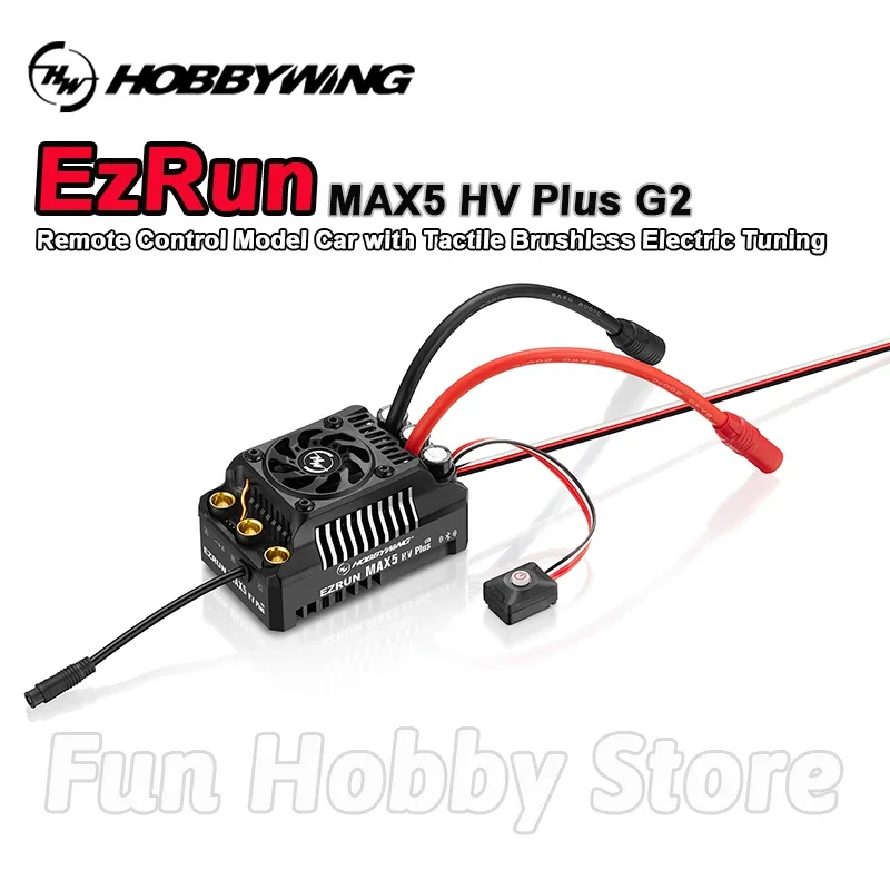 

Hobbywing EzRun MAX5 HV Plus G2 Sensible Бесщеточная электрическая регулировка подходит для модели автомобиля с дистанционным управлением 1/7 1/8
