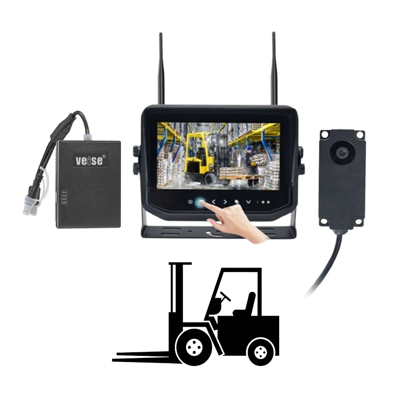 نظام كاميرا الرافعة الشوكية اللاسلكية للمستودع البارد مع شاشة 1080P HD طقم كاميرا عكسية مقاومة للماء مع تسخين #1