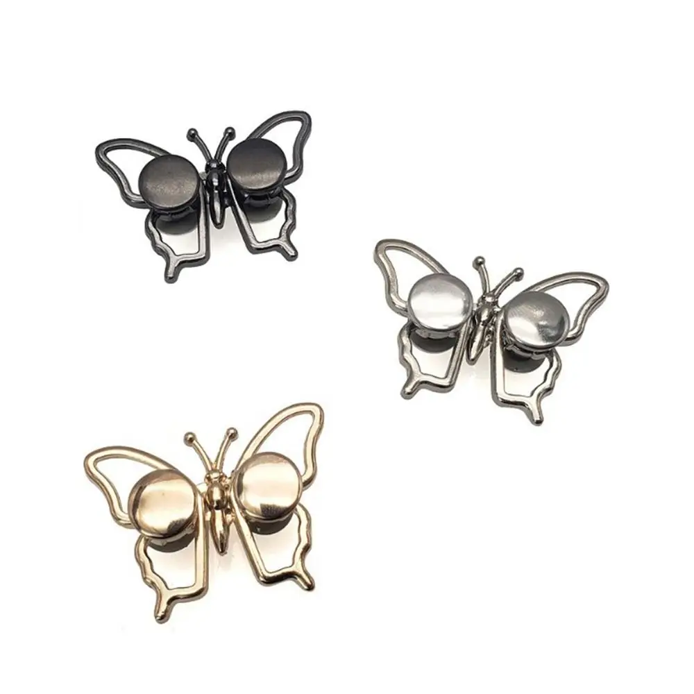 Alloy Butterfly Waist Buckle Butterfly Shape No Sew Waist Cinch Buckle Adjustable Detachable Jeans Waist Tool Pants Fit Adjust