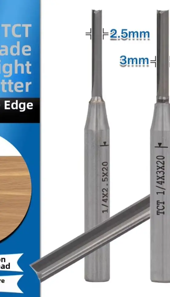 

TCT Double-Edge Straight Blade Edge Trimmer Blade, 1/4-inch Opening, 6.35mm, Suitable For Sheet Metal And Small Edge Trimmers