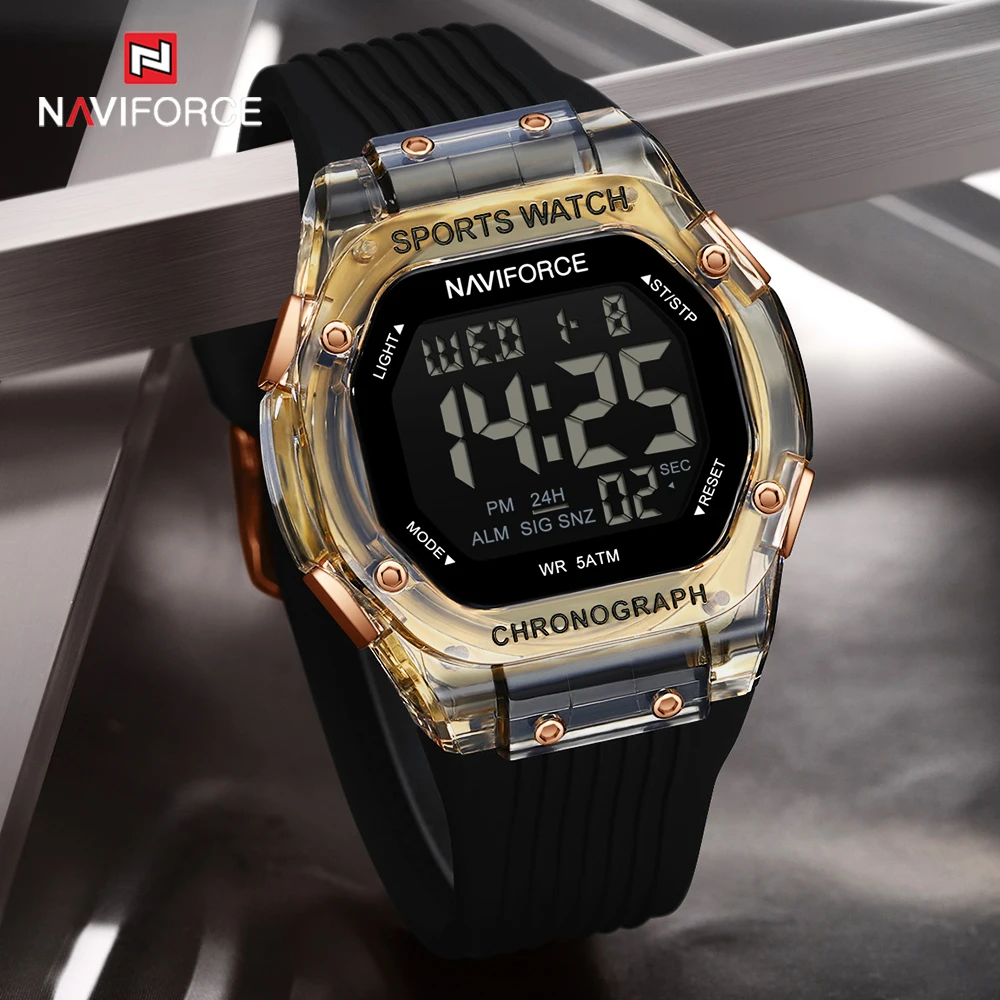

NAVIFORCE военные спортивные мужские часы с цифровым дисплеем, водонепроницаемые мужские наручные часы, элитный бренд Relogios Masculino, силикон