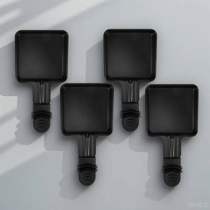 

4Pcs Mini Raclette Grill Pans Square Shape Non Stick Cheese Melt Pan Stainless Steel for Fast Cooking Kitchen Accessories