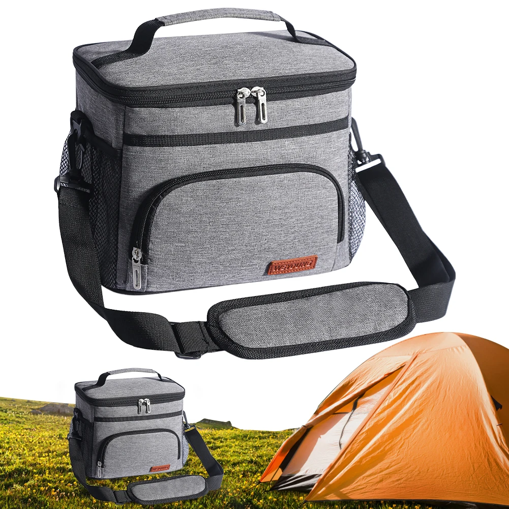 

Insulated Lunch Bag Leakproof Lunch Cooler Bag with Adjustable Shoulder Strap Thermal Lunch Box for Office Picnic Hiking Beach