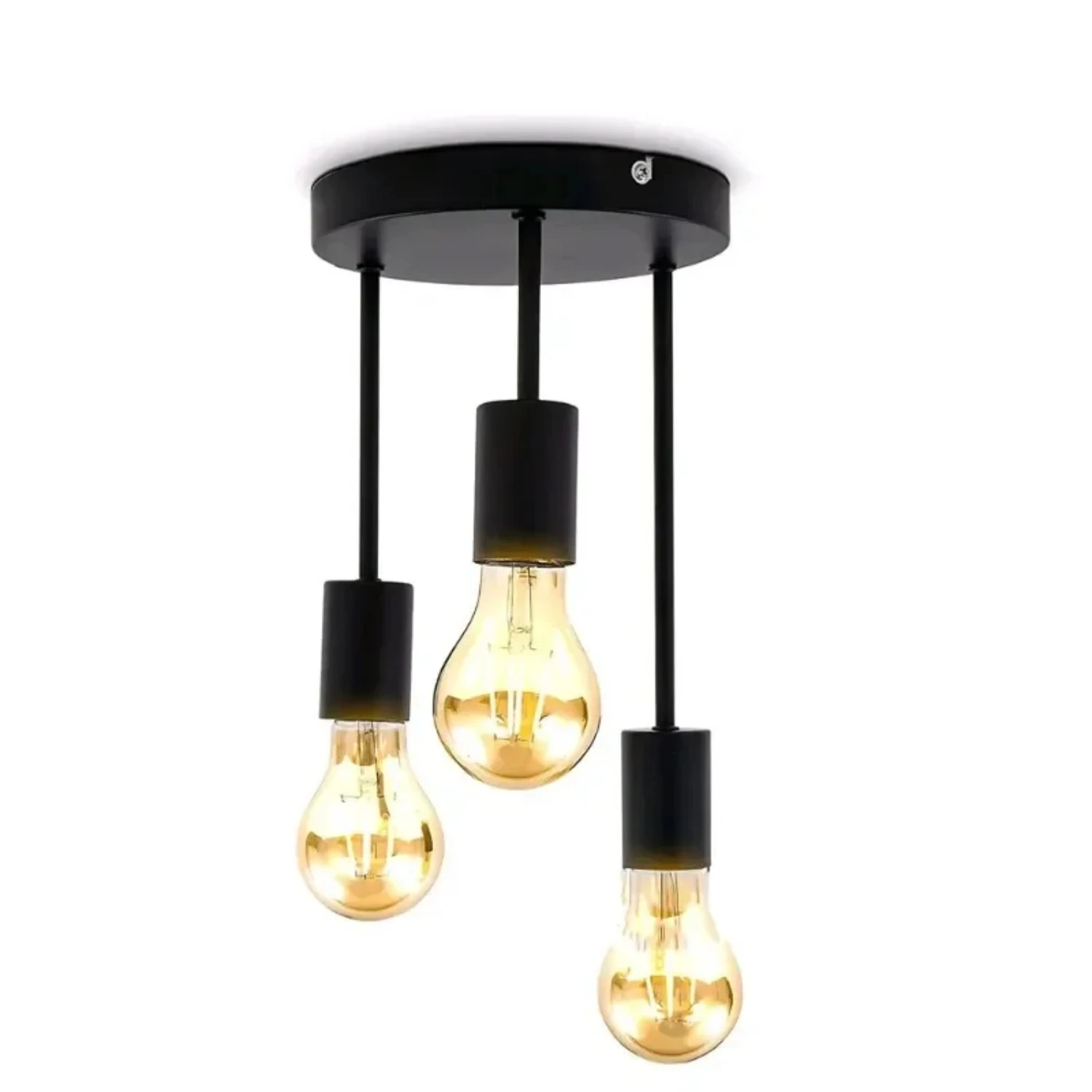 New Minimalist 3-Light Iron Industrial Chandelier for Bedroom Kitchen Living Dining Room