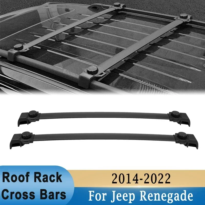 

Roof Rack Cross Bars For Jeep Renegade 2015-2023 Aluminum Car Roof Top for Canoe Kayak Luggage Carrier Rack Holder 68KG Load