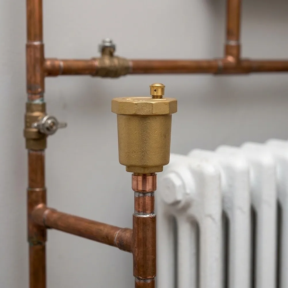 Brass Automatic Air Release Valve for Heating Systems Float Type Vent Valve 5x5x7cm for Water Steam Separation