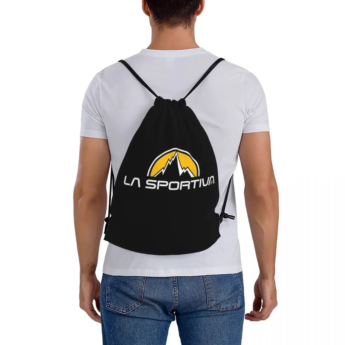 La Sportiva Merch mochila multifunción con cordón, bolsa de artículos diversos con bolsillo, bolsa de libros para viaje y escuela