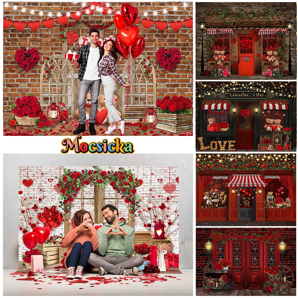 Mocsicka – arrière-plan de photographie pour la saint-valentin du 14 février, accessoires de décoration de mariage, doux rideaux de Studio Photo