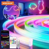 Wiscolor 5V USB LED RGB Flexible Neon Strip Light Waterproof Silicone 1/2/3/5m With APP and Remote Control For Room DIY Decor