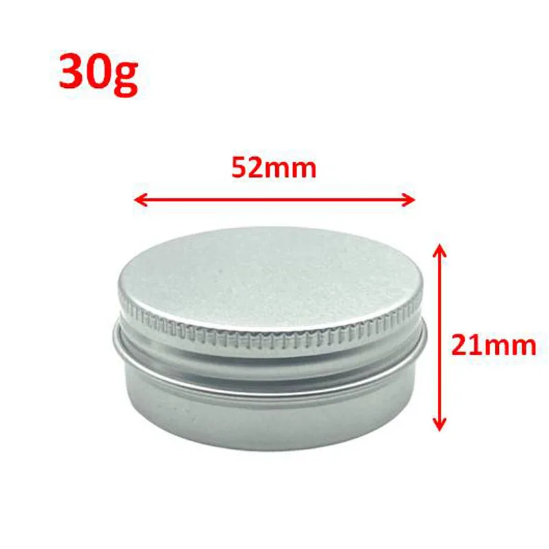 10 Stuks 5g 10g 15g 20g 30g 50g Lege Zilveren Aluminium blikken Blikjes Schroef Top Ronde Kaars Spice Blikken Blikjes met Schroef Deksel Containers