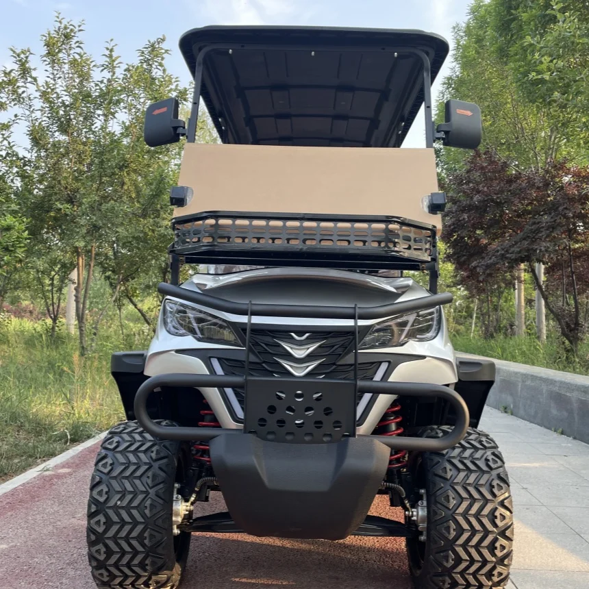 Electric Golf Cart Model E 6 Seat Down Folding Windshield Off-Road Golf Cart Free Custom Color Electric Sightseeing Golf Cart