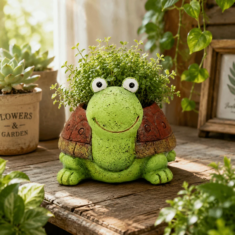 Storage Box Dog Flower Pot Tortoise Funny Plant Holder Desktop Ornaments Rabbit Flowerpot Tabletop