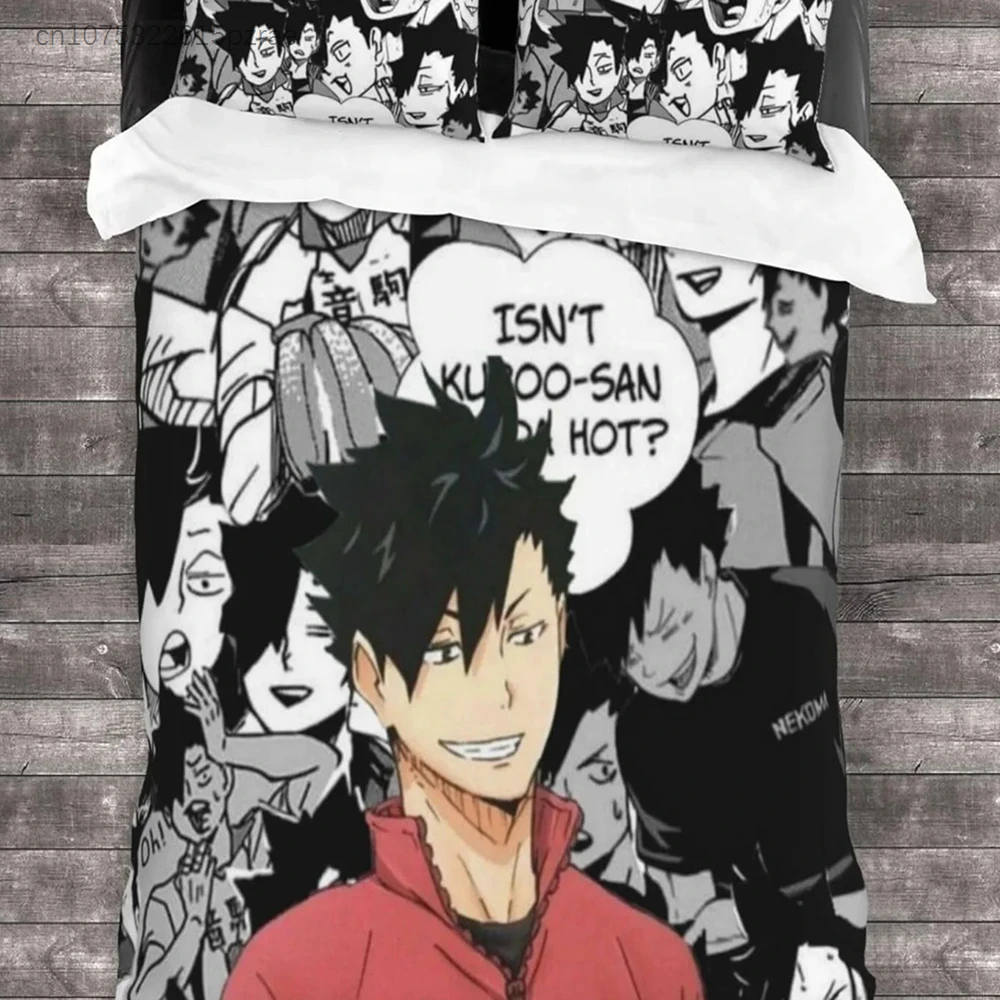 Haikyuu Children's Duvet Cover Pillowcase Volleyball Bedding Set Boys Girls Bedroom Decoration Single Double Size Kids Gift