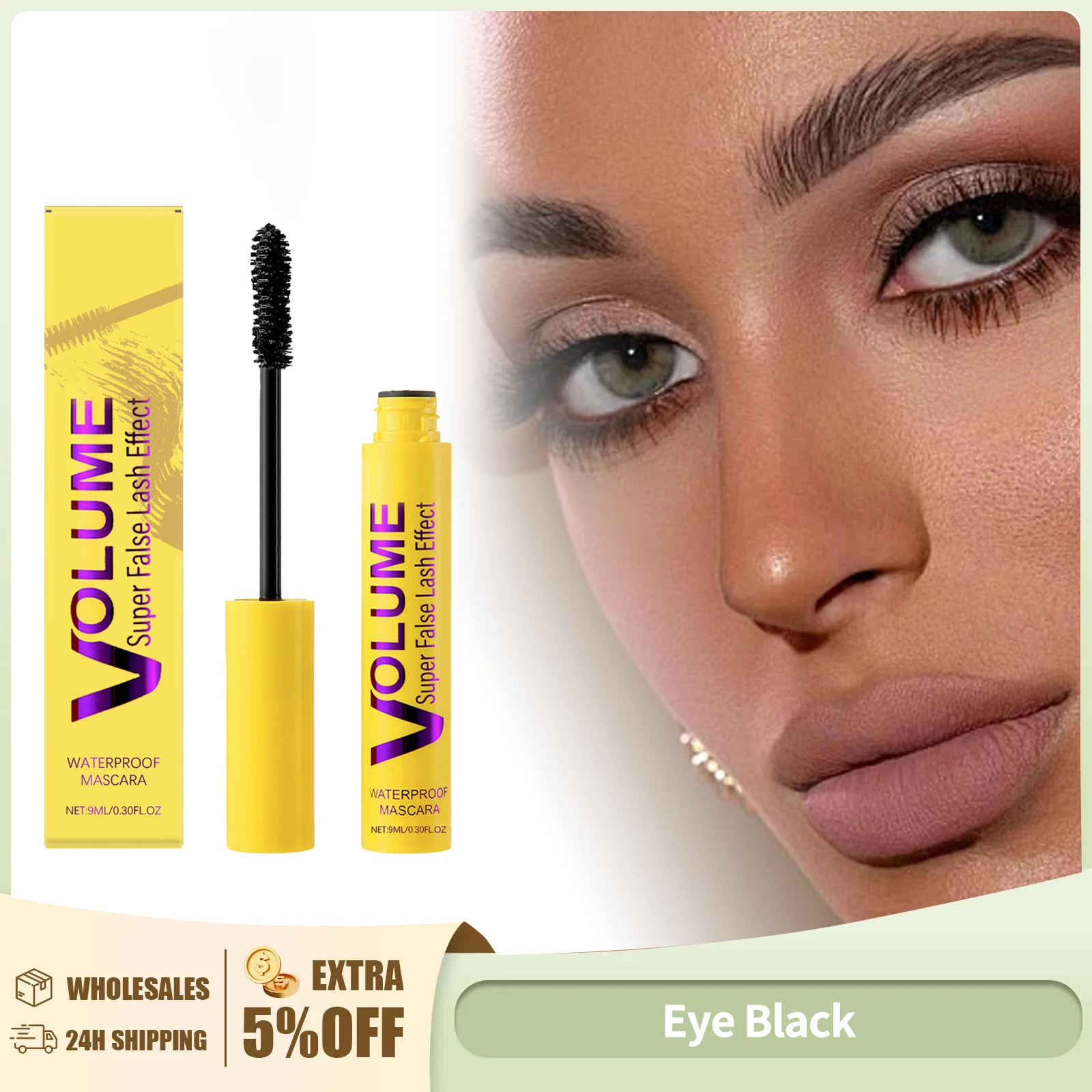 

Mascara Volume False Lash Waterproof Lengthening Curling Black Lash Eyelash Quick Drying Long-Wearing Mascara Makeup Cosmetics