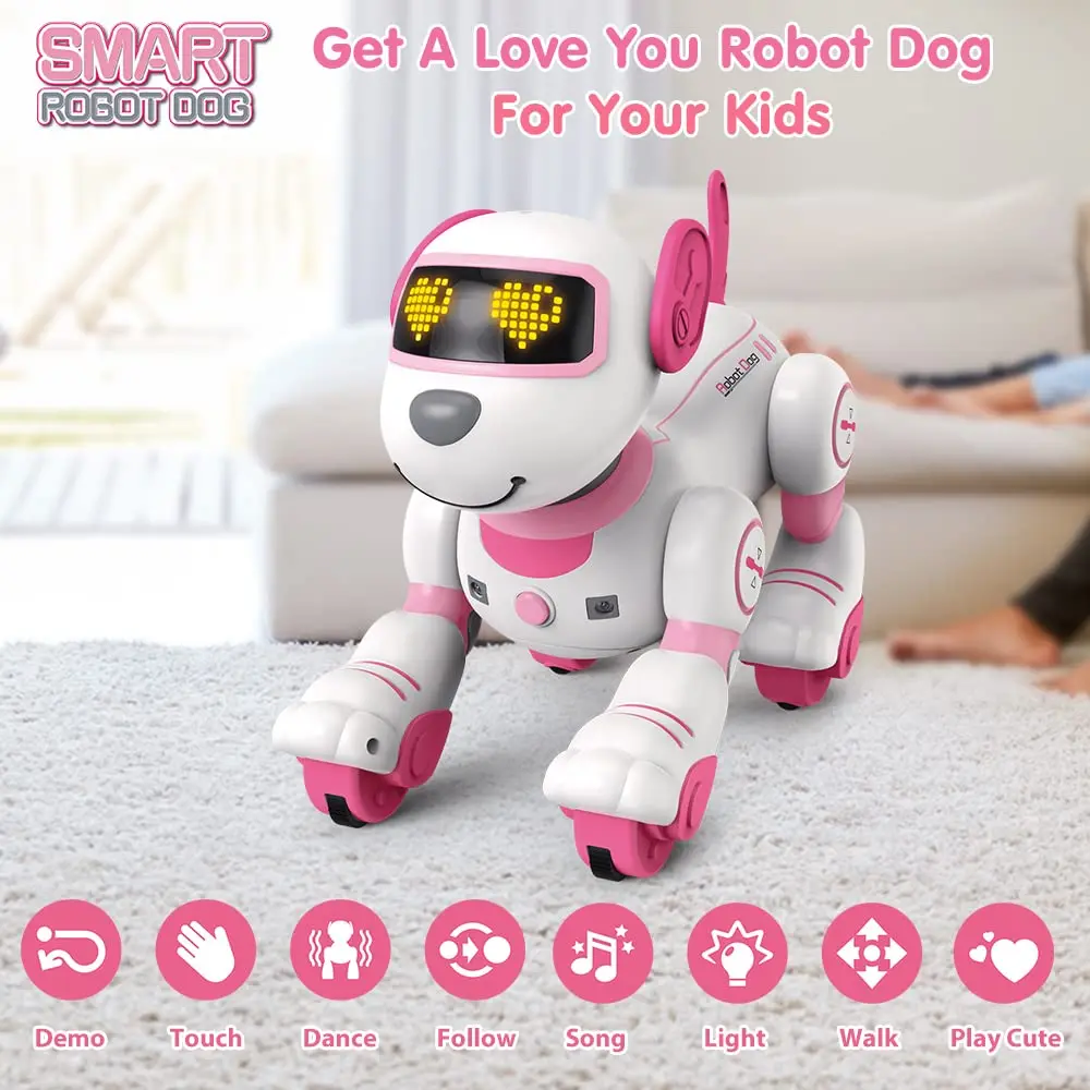 Interactive Remote Control Robot Dog Toy for Youngsters  17 Functions,  Ideal Birthday Gift for Girls Ages 3+
