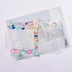 Molde cuadrado de estrella agitadora, resina, relleno de silicona, arena movediza, molde de relleno para bricolaje, joyería, llavero, artesanía, fabricación sin palo