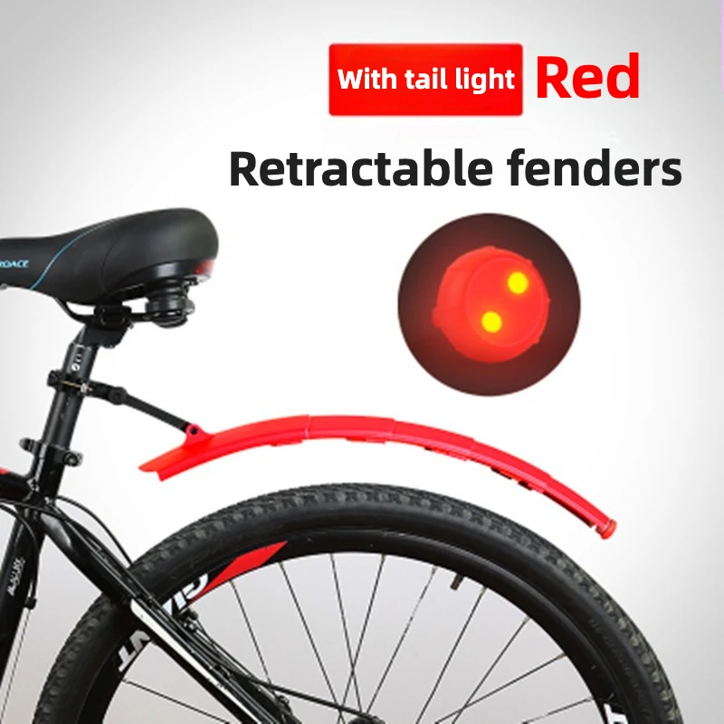 Retractable Fender Light Adjustable Mountain Bike Mudguard Universal Waterproof MTB Road Bike Mud Guard Cycling Accessory