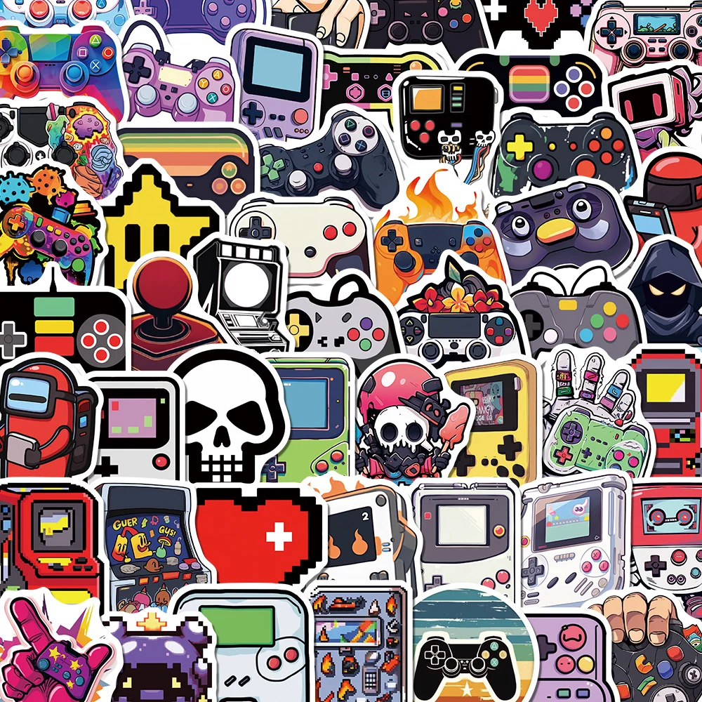 

Game stickers, retro stickers featuring various built-in emulator game consoles