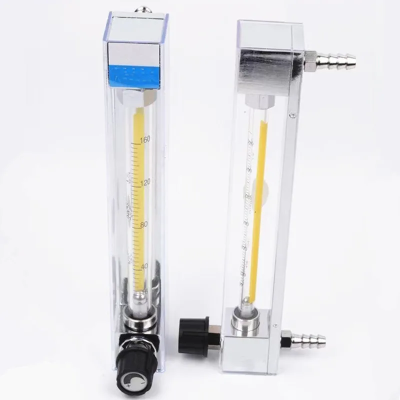 Medidor de Flujo de Aire de Acero Inoxidable 304, 0-1000 ml/min, Rotámetro con Válvula de Control LZB-3WB, LZB-4WB