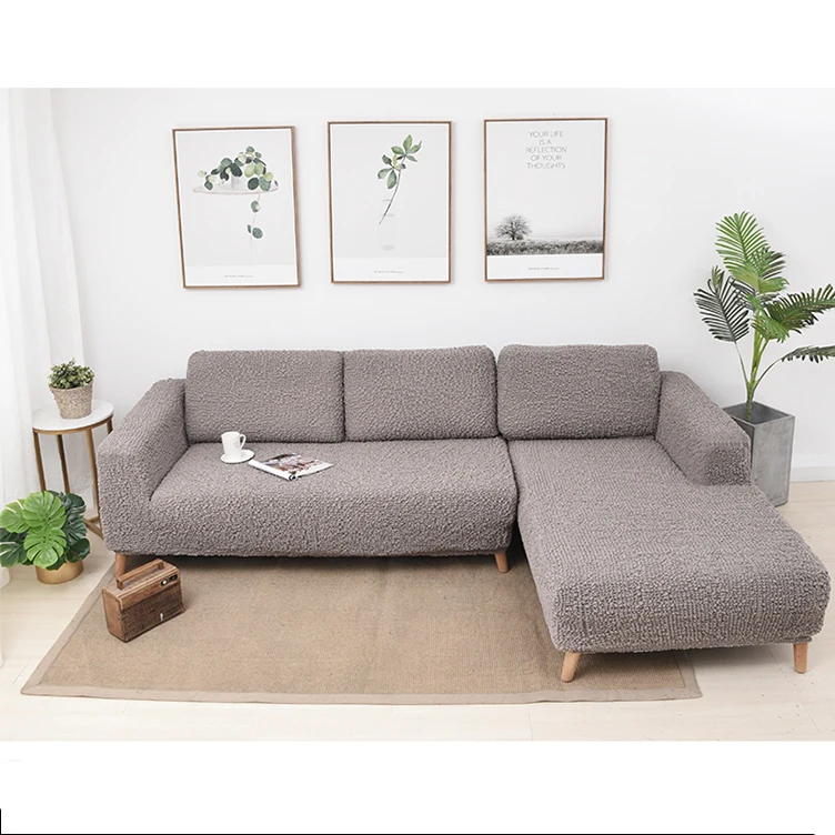 set of sofa cover elastic stretch European style l shaped sofa cover 6 seater