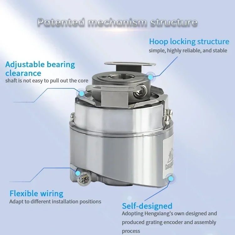 KM39 Blind Hole semi-Through Hole Flange absolute encoder measure angles over 360 degree under harsh environmental conditions