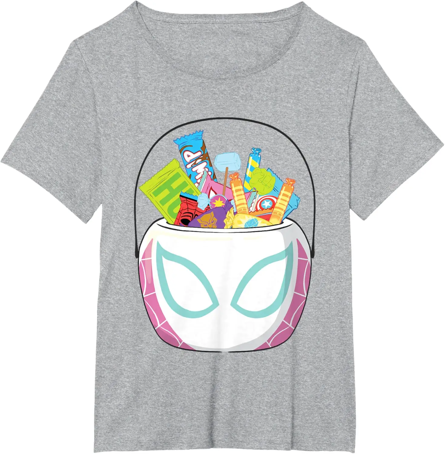 Marvel Classic Halloween Hero Candy Spider-Gwen Basket T-Shirt