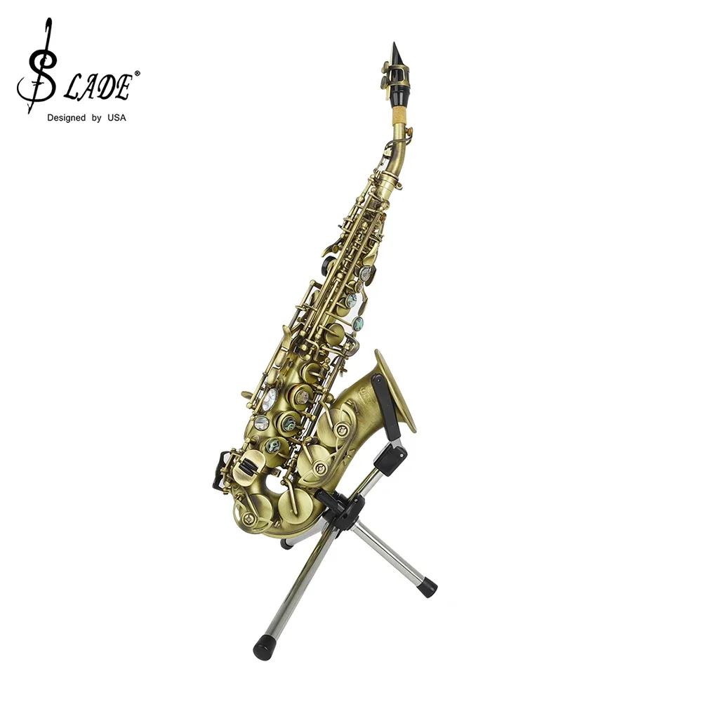SLADE Faltbare Tragbare Alto Tenor Sopran Saxophon Ständer Sax Stativ Halter Halterung Saxophon Holzblasinstrument Zubehör – Detail 8