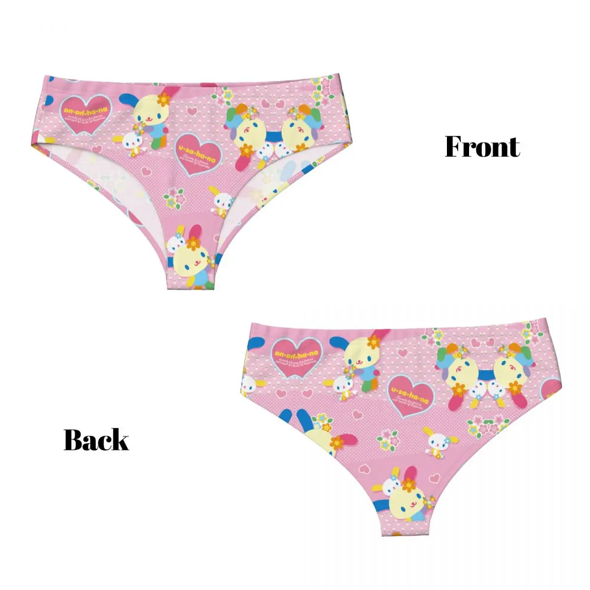 Custom Women Usahana Kawaii Cartoon Animes Brief Panties Female Soft Underwear Underpants