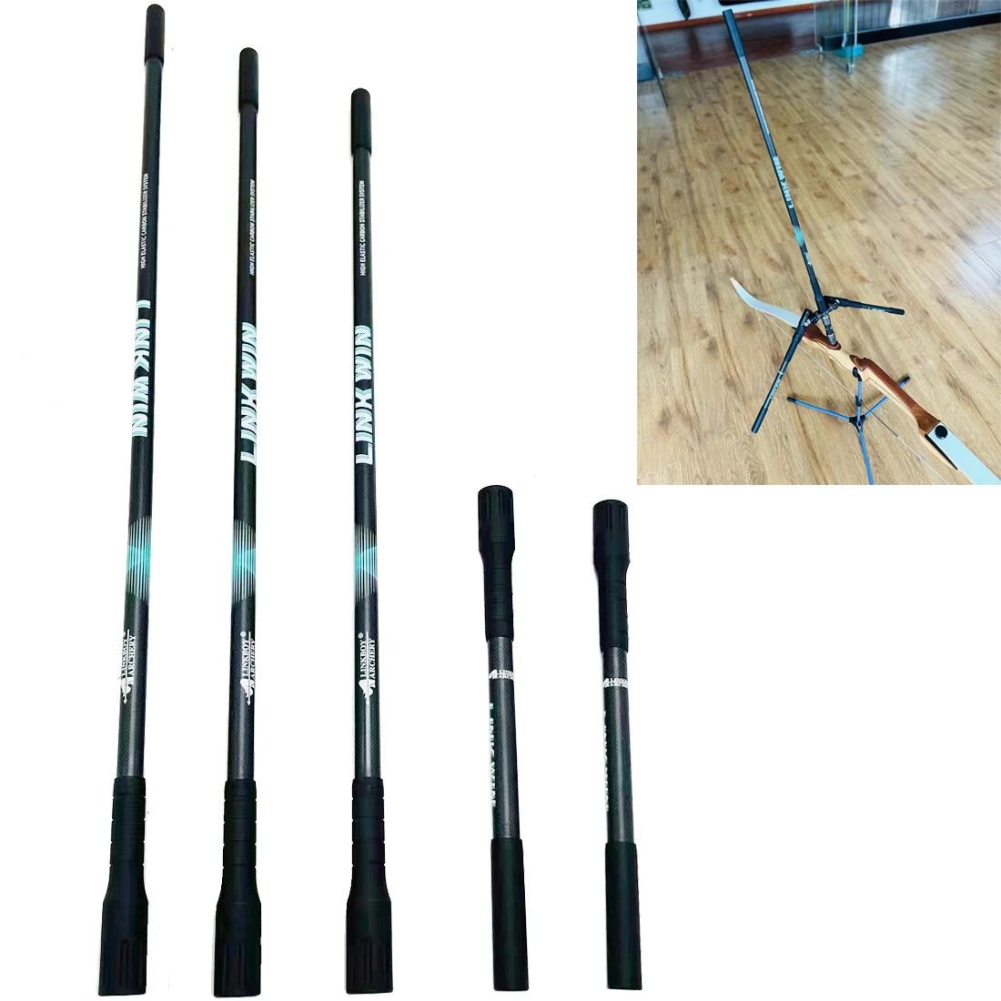 Carbon Balance Rod Stabilizer, Removable Shaft Extender, Compound Bow Shooting, 11 