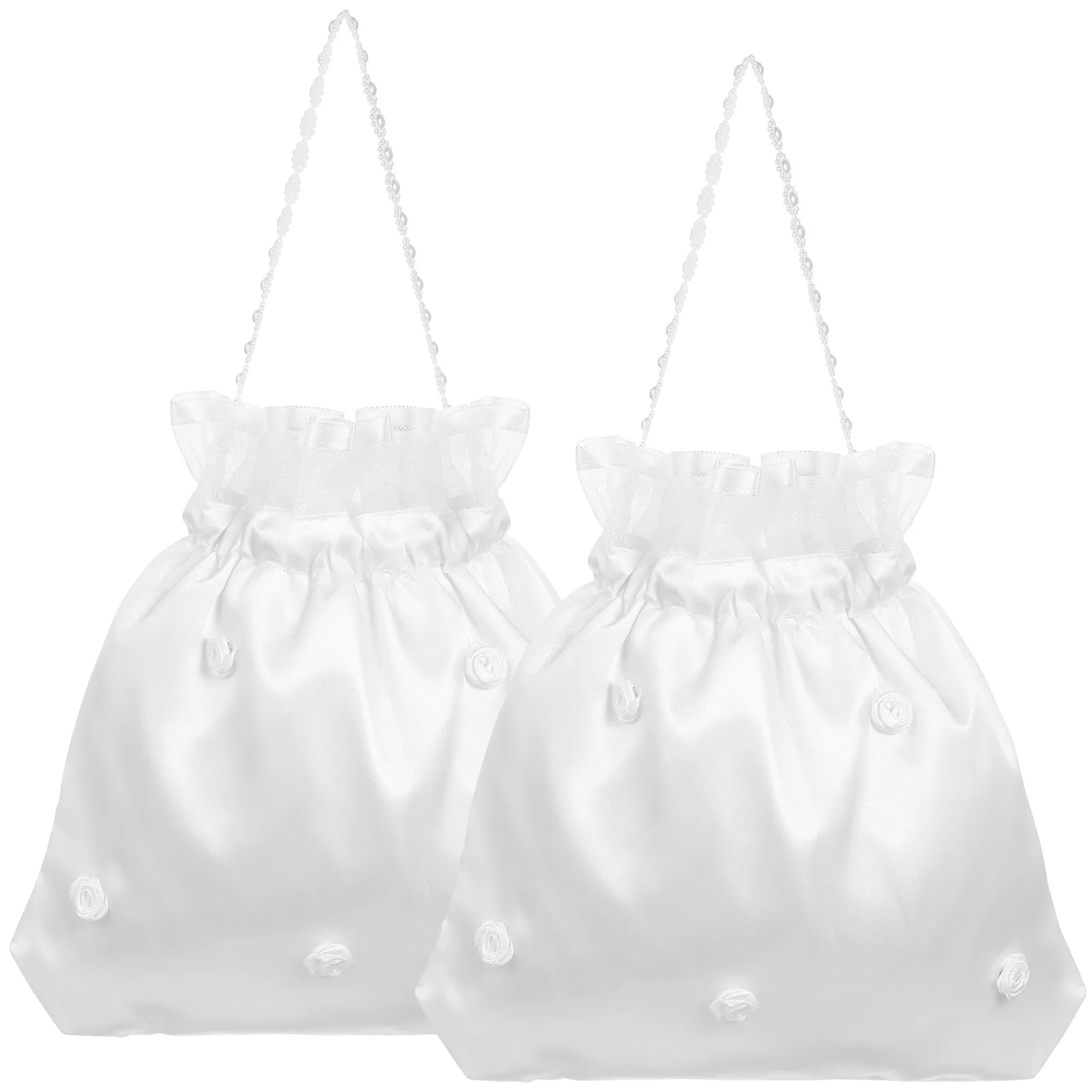 

Bride Handbag Wedding Gift Candy Bags Ladies Wallet Flower Girl Party Favor Drawstring Pouches Premium Satin Small Gifts Mints