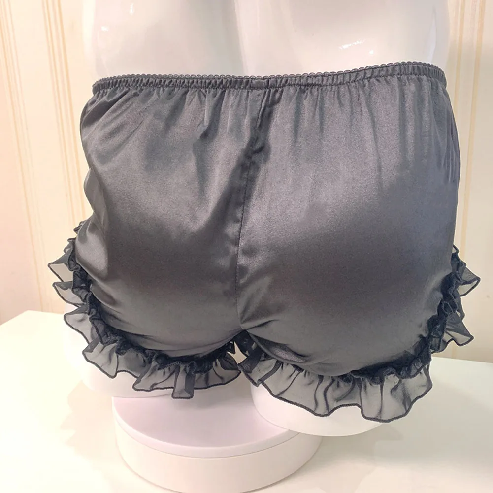 

Распродажа, мужские атласные шелковистые трусы, шорты с рюшами, многоуровневые трусики с юбкой, нижнее белье, удобное мужское нижнее белье