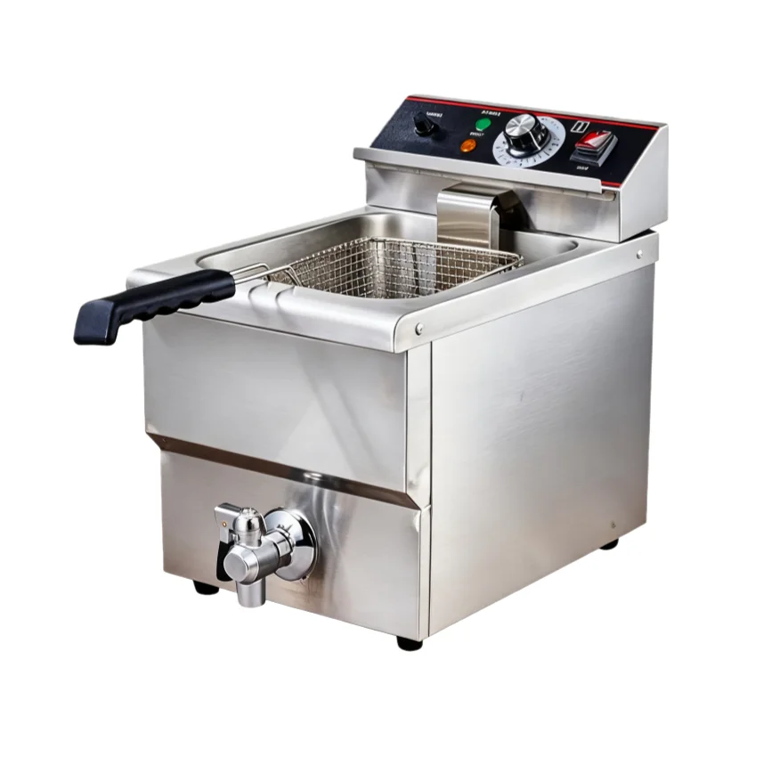 Reliable Commercial Grade Electric Stainless Steel Oil Drain Valve Corn Dog Fryer 3.25KW for Frying Potatoes/French