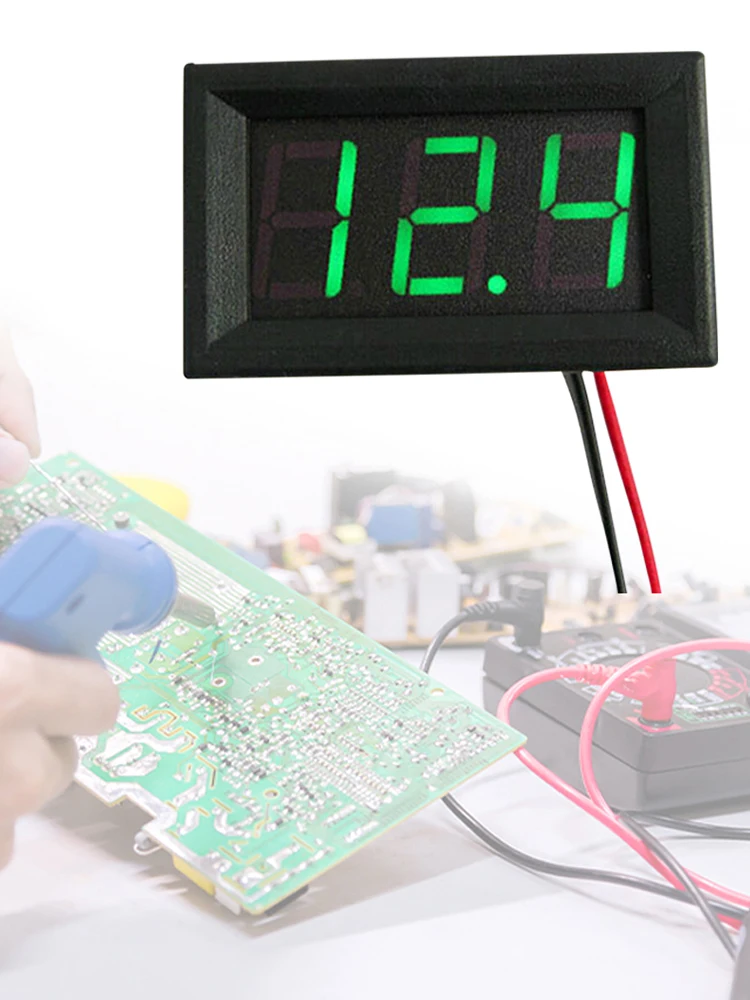 DC4.5V-30V Mini Voltage Tester LED Display 0.56 Inch Volt Instrument Tool Voltage Gauge for 6V 12V Electromobile Motorcycle Car view 5