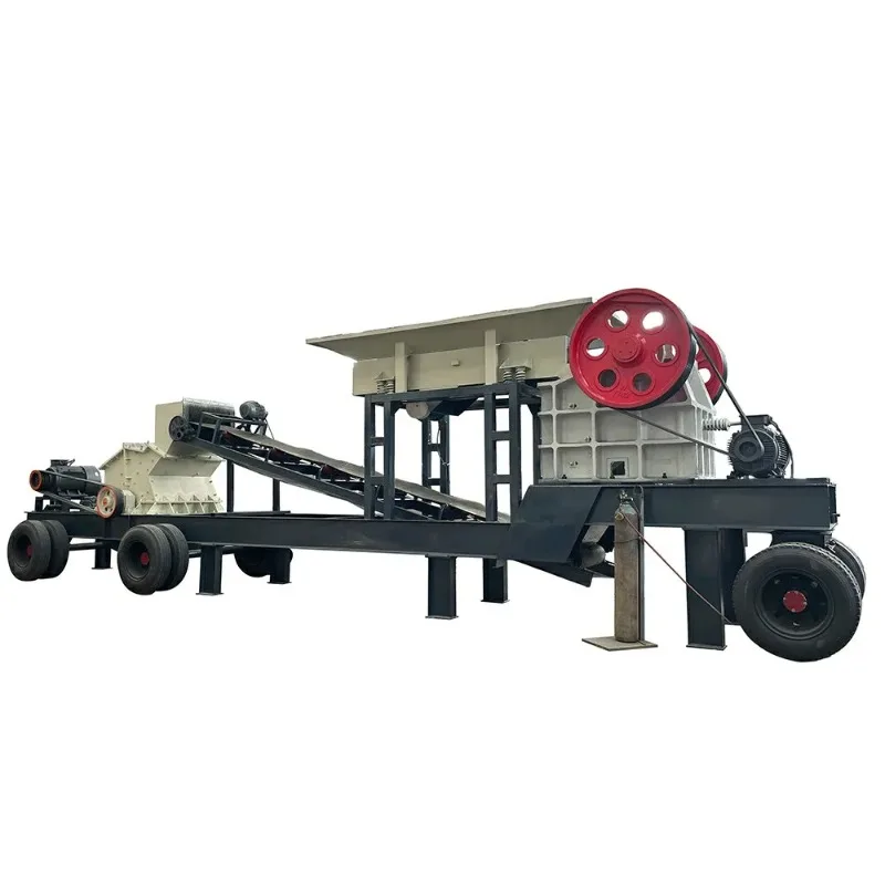 PE 400*600 Mobile Crusher Plant Hard Rock Quartz Stone Gold Mine Jaw Crushing Production Line