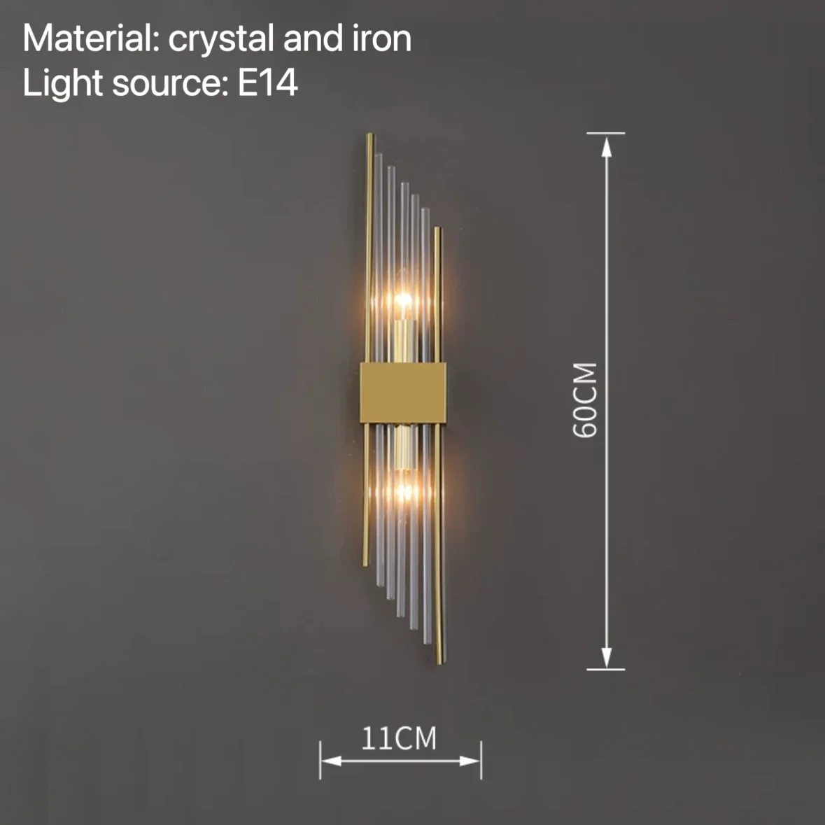 NONE Moderne Wandlampen für Schlafzimmer, Nachttisch, Hotel, Wohnzimmer, Wandleuchte, Dekoration, Hintergrundleuchten, Kristall, Flur, Treppe, LED 7