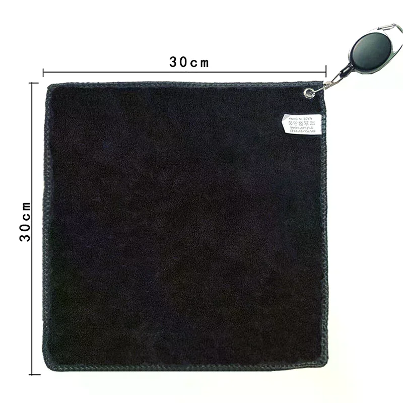Golf Towel Wet And Dry Golf Cleaning Cloth Perfect For Golfers Absorbent Cleaning Cloths With Retractable Hook Easy To Carry - view 4