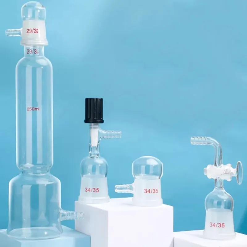 

Стеклянная буферная бутылка для газоочистительной колонны 250 мл, 500 мл, 1000 мл, 2000 мл, для твердых абсорбентов и реагентов