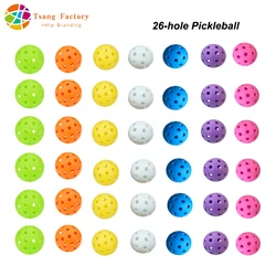 6/12 pcs Set Colorful Pickleball 26 Holes 72MM Durable Pickleballs for Practice Training and Entertainment Indoor Sports Game