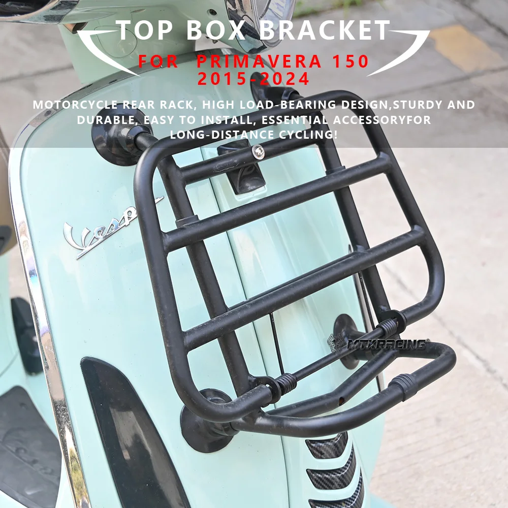 

MTKRACING передняя багажник для Vespa Primavera 150 2015-2024, передняя полка мотоцикла, поддержка багажника, кронштейн для багажника