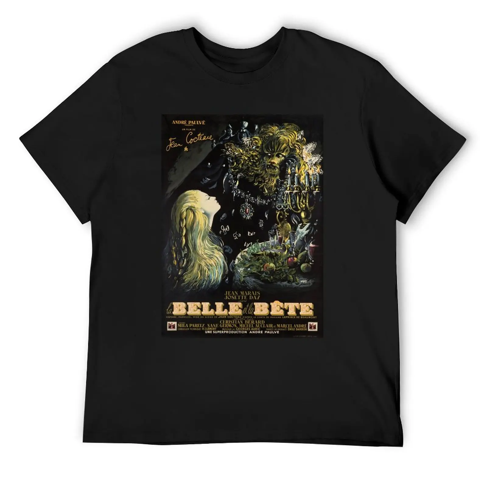 

La Belle et La Bete T-Shirt blanks man clothes vintage anime shirt custom t-shirts men t shirts high quality