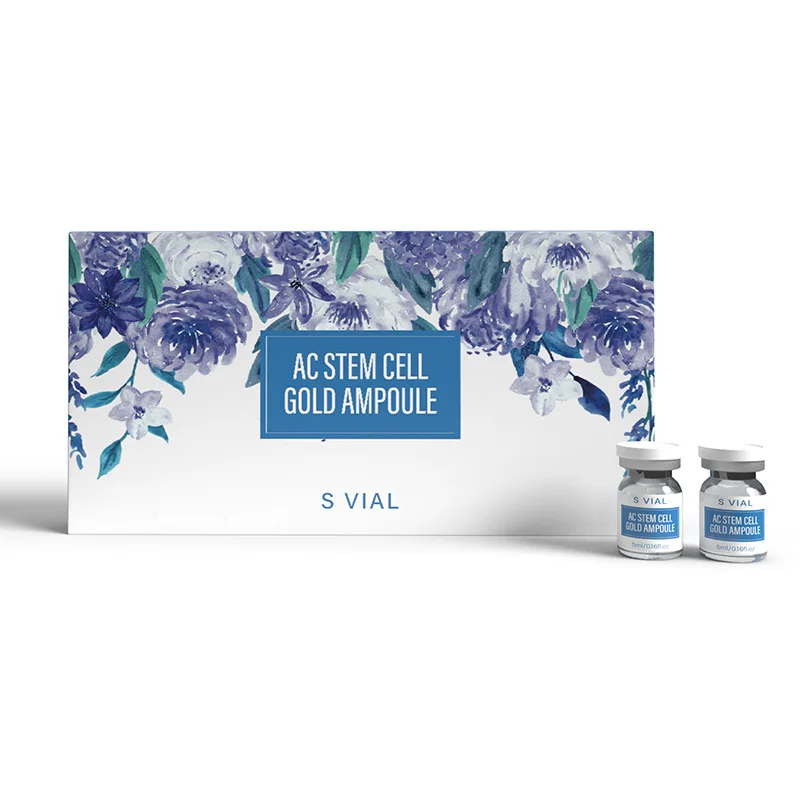Korea 5ml Salmon DNA Peptide Golden Ampoule Skin Booster Microneedle Serum Kit Moisturizing Lifting Firming Facial Care Skin