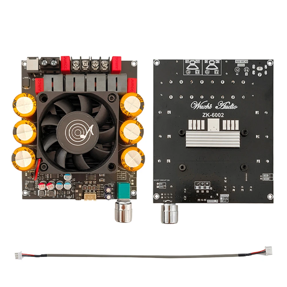 ZK-6002 600 Вт + 600 Вт Pure Post Плата усилителя DC 18-50 В 2,0 стерео с высокочастотным чипом модуляции TPA3255