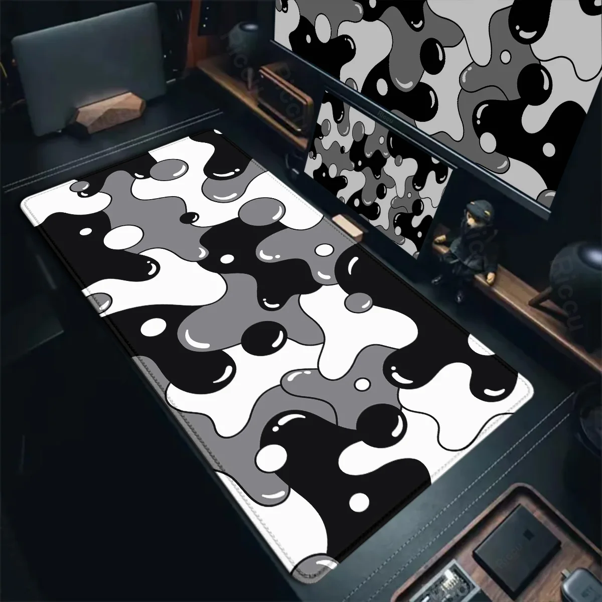 Gaming Mouse Pads Large Size Table Pad Blue White Strata Liquid Mouse pad XXL Computer Play Mat Rubber Mausepad Keyboard Deskmat