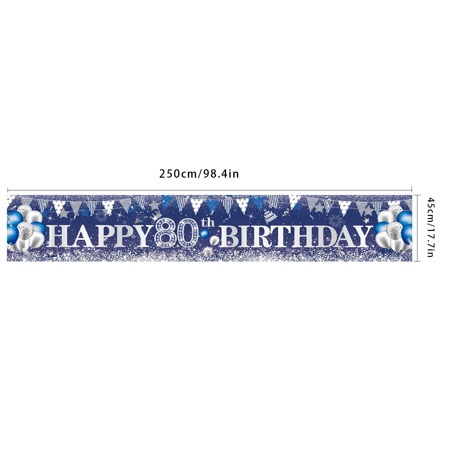 80ste Verjaardag Decoratie Mannen Marineblauw Goud Verjaardag Serviesgoed Happy 80ste Verjaardag Borden Bekers Servetten Tafelkleed Mannen 80ste