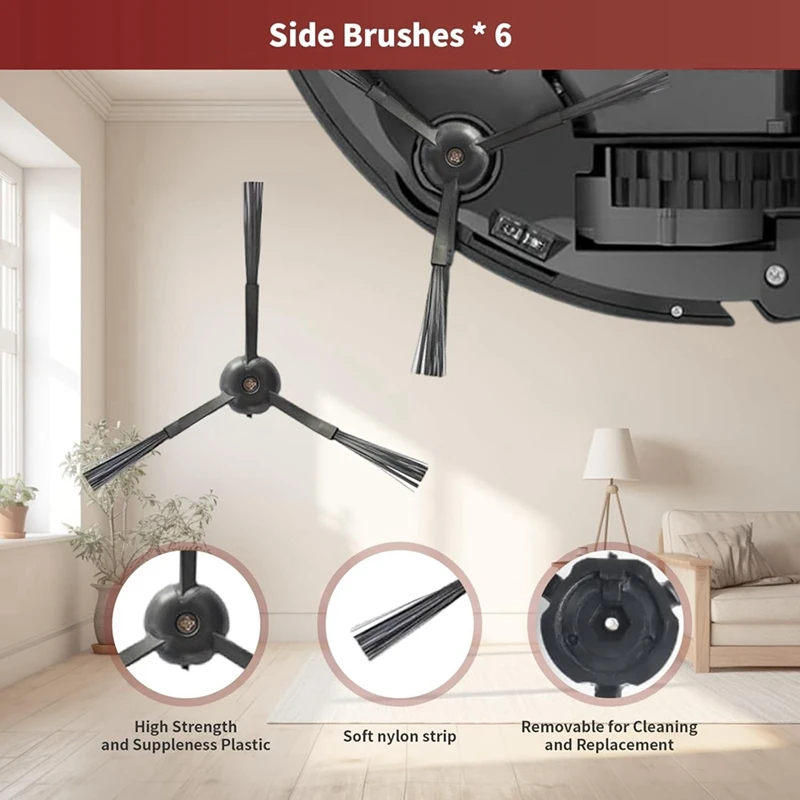 قطع غيار JDZD لـ Roborock S8 Maxv Ultra جهاز آلي لتنظيف الأتربة مجموعة ملحقات فرشاة جانبية رئيسية مرشحات HEPA قماش ممسحة