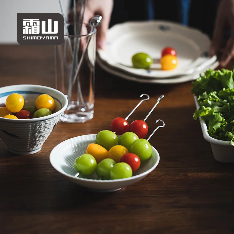 

SHIMOYAMA Outdoor Household Stainless Steel Kebab Barbecue Oven Stick Metal Skewers for Outdoor Cooking