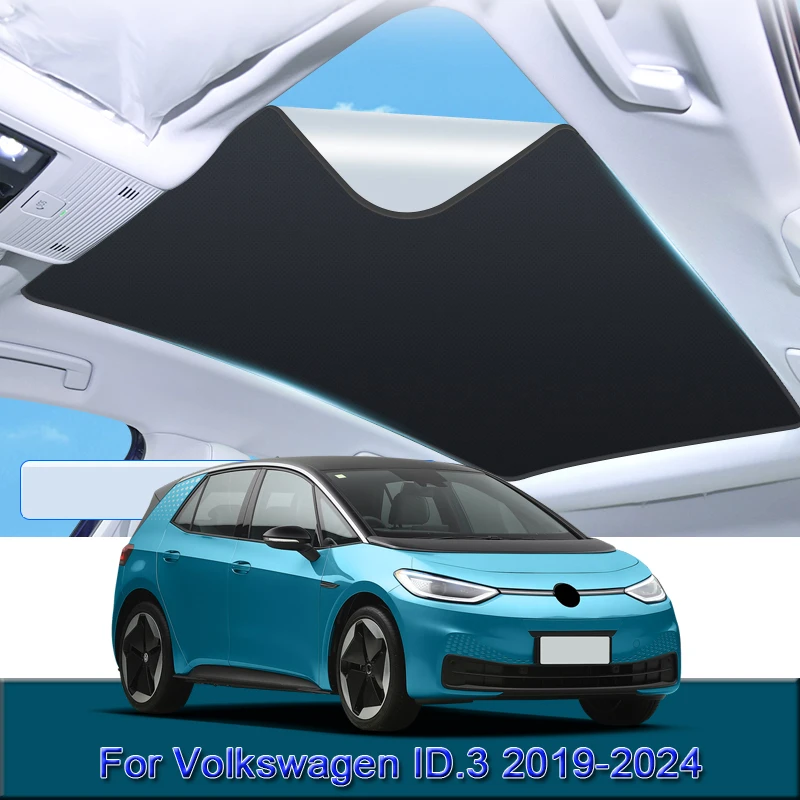 

For Volkswagen ID.3 VW ID3 2019-2024 Car Electrostatic Adsorption Sunroof Sunshade Heat Insulation Skylight Sticker Accessories